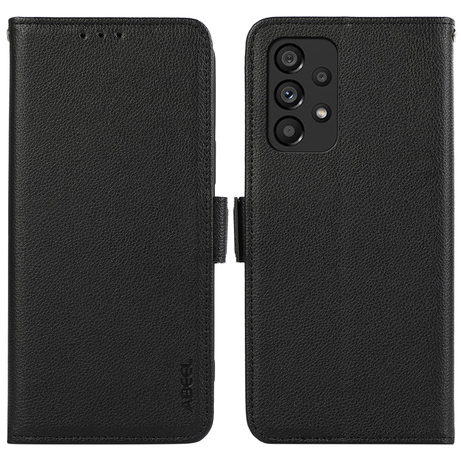 ABEEL For Samsung Galaxy A33 5G Case RFID Blocking PU Leather Phone Cover with Card Holder ABEEL For Samsung Galaxy A33 5G Case RFID Blocking PU Leather Phone Cover with Card Holder